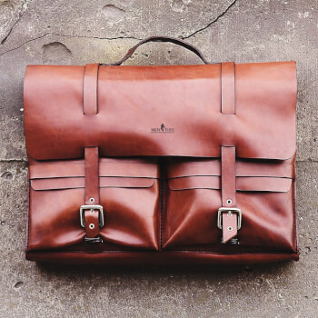 Портфель ручной работы из натуральной кожи