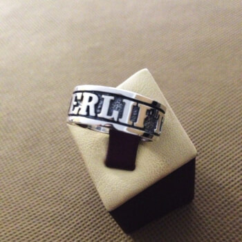 Серебряное кольцо Powerlifting