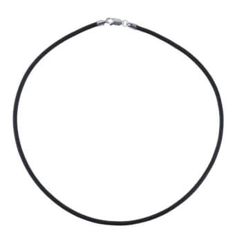 Тонкий кожаный шнур на шею 2мм, черный