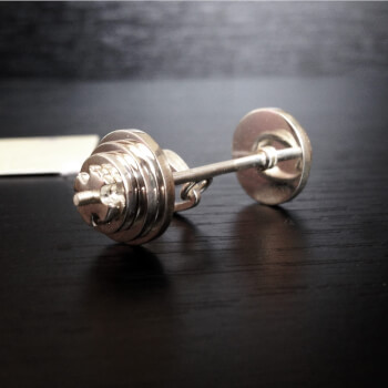 Кулон прямая разборная штанга, серебро