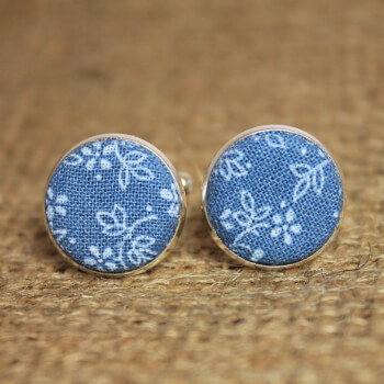 Оригинальные запонки голубые