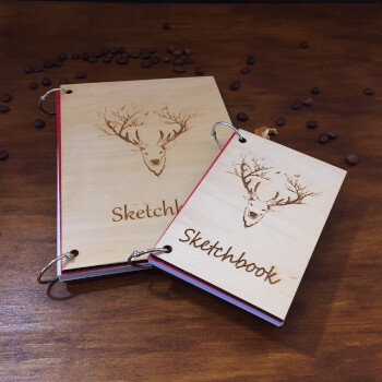 Блокнот ручной работы из дерева SketchBook