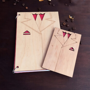 Мужской скетчбук из дерева