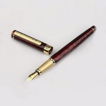 Перьевая ручка с рисунком под камень агат