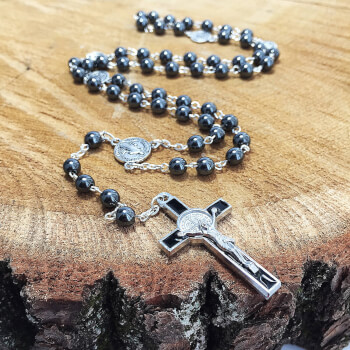 Бусы розарий с крестиком