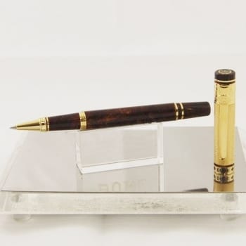 Оригинальная ручка-роллер коричневый "мрамор"