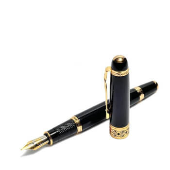 Перьевая ручка c позолоченным пером и узором