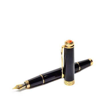 Перьевая ручка "Лувр" c камнем и узором